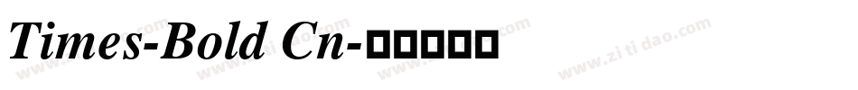Times-Bold Cn字体转换